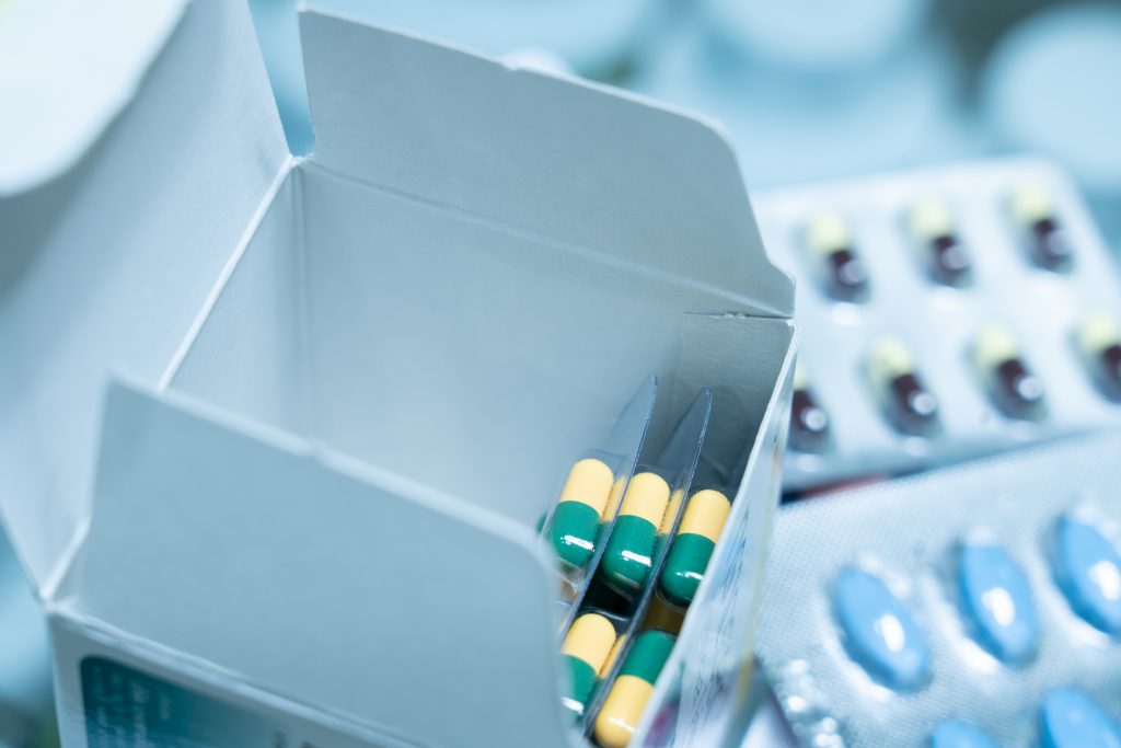 Arzneimittel-Kapseln im Blister – pharmazeutische Verpackung
